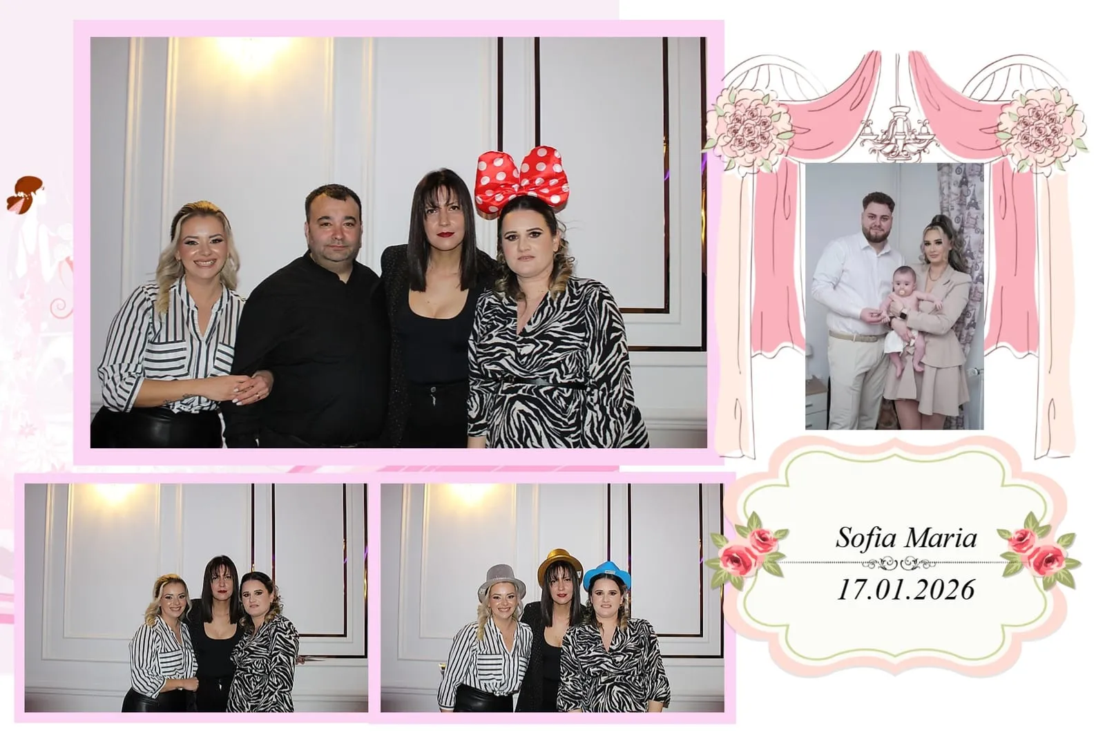 Colaj de fotografii printat pe loc la eveniment