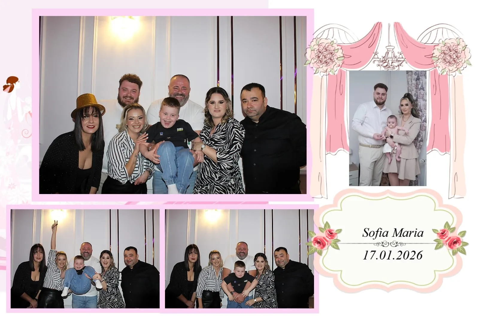 Colaj de fotografii printat pe loc la eveniment