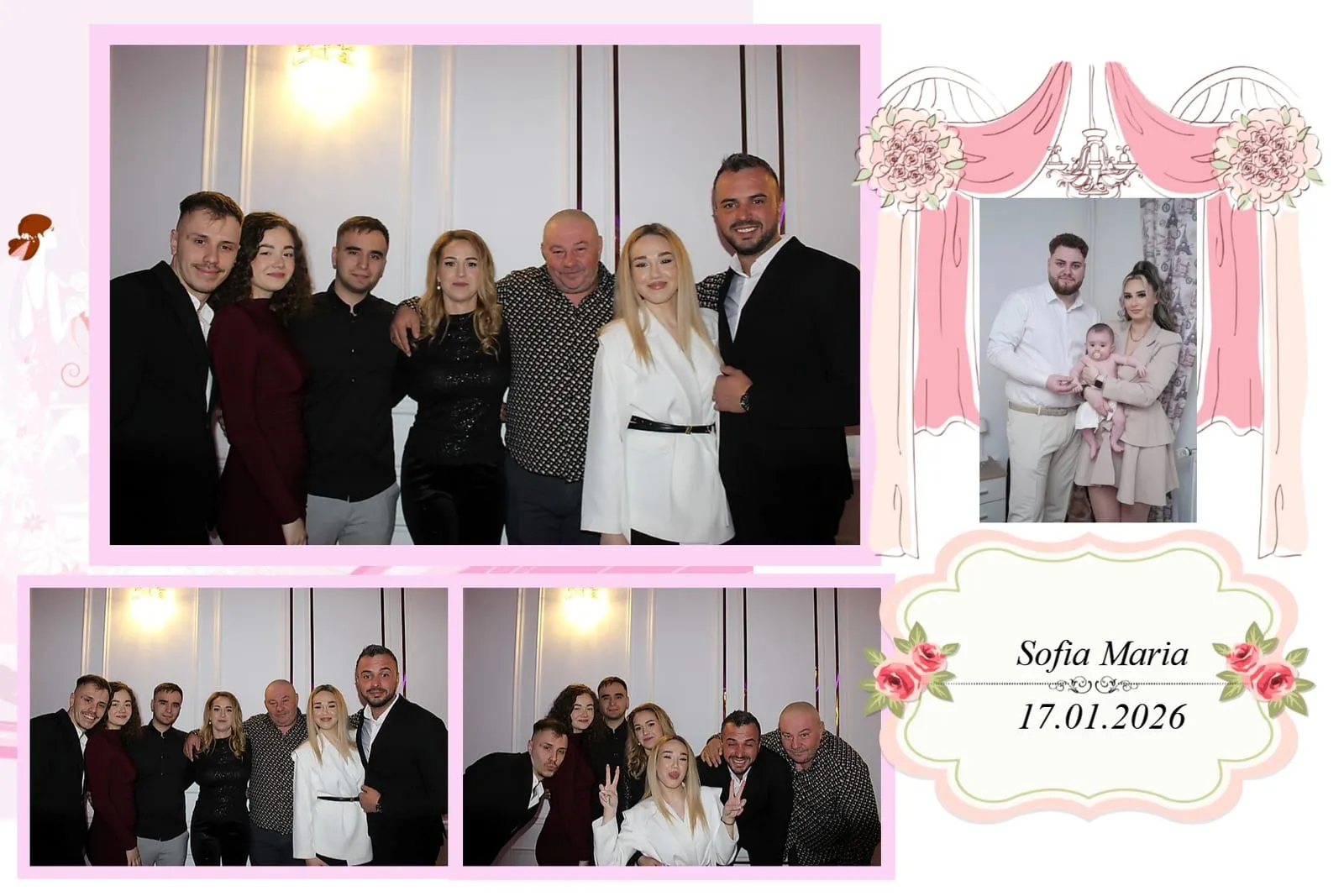 Colaj de fotografii printat pe loc la eveniment