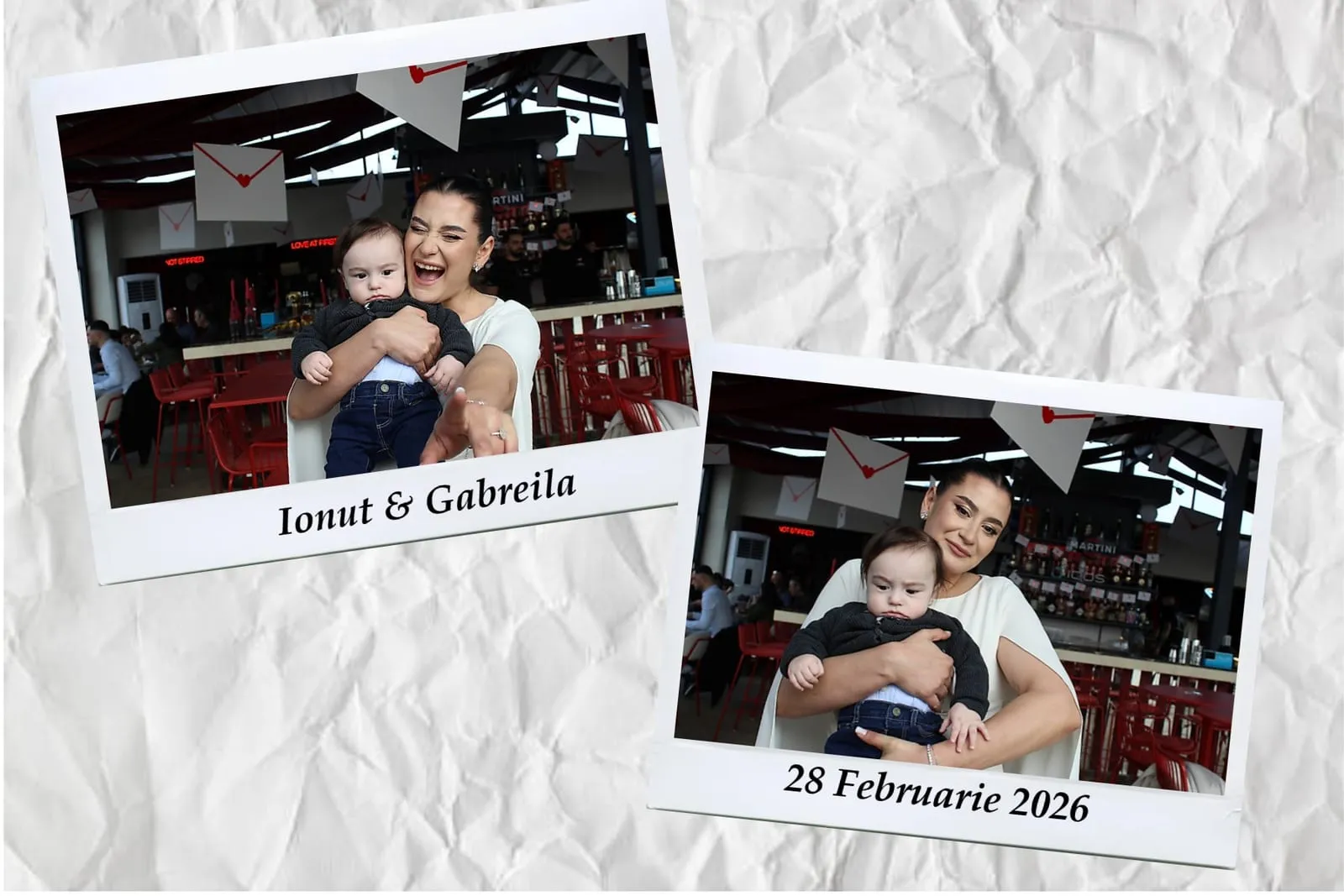 Colaj de fotografii printat pe loc la eveniment