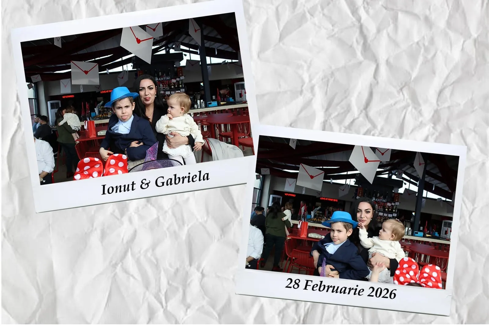 Colaj de fotografii printat pe loc la eveniment