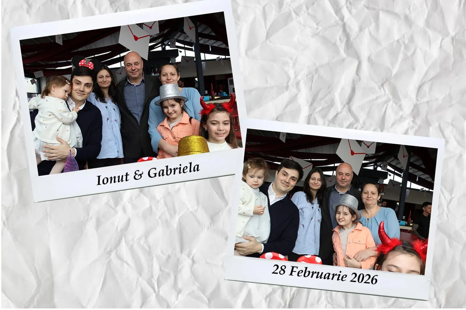 Colaj de fotografii printat pe loc la eveniment