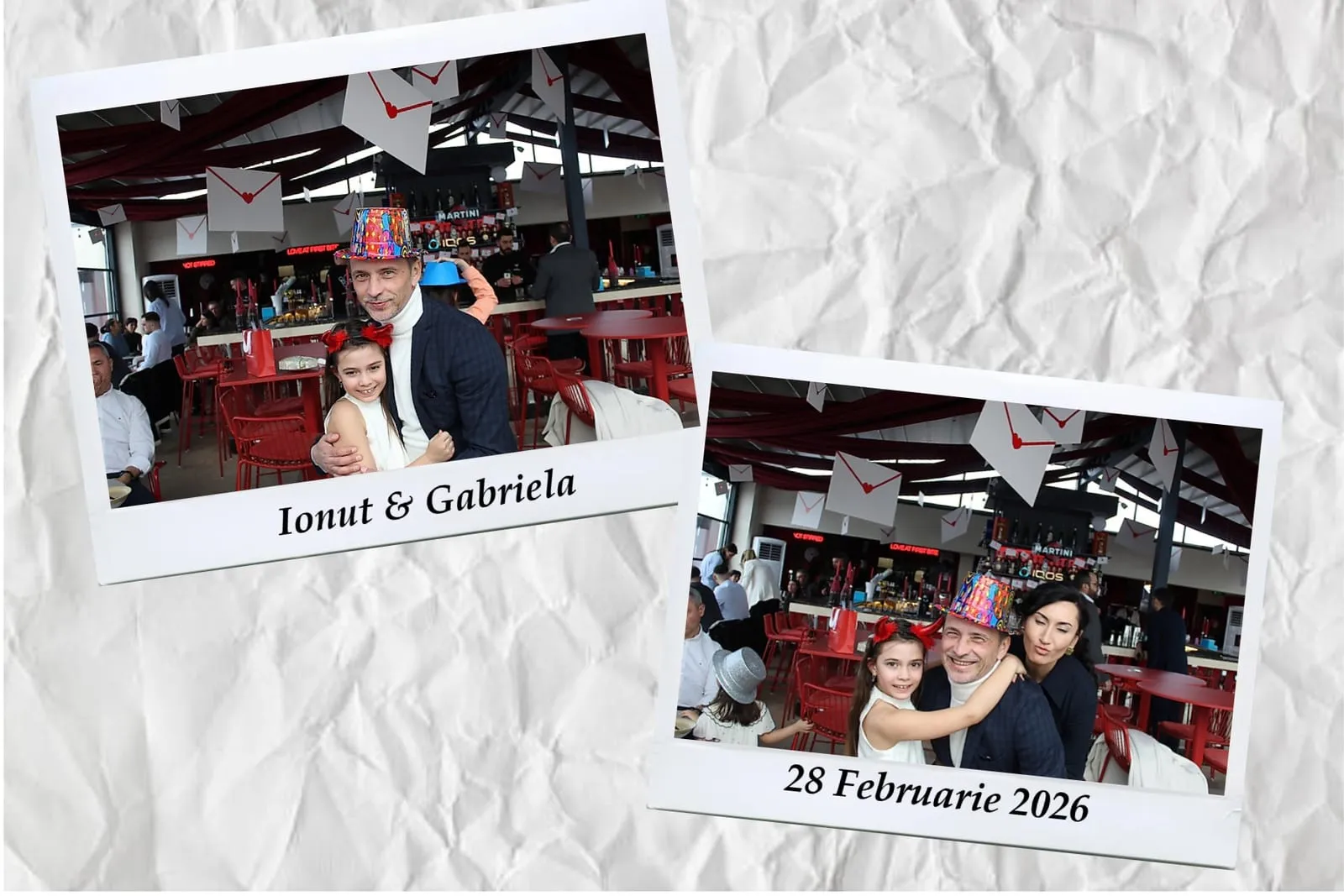 Colaj de fotografii printat pe loc la eveniment