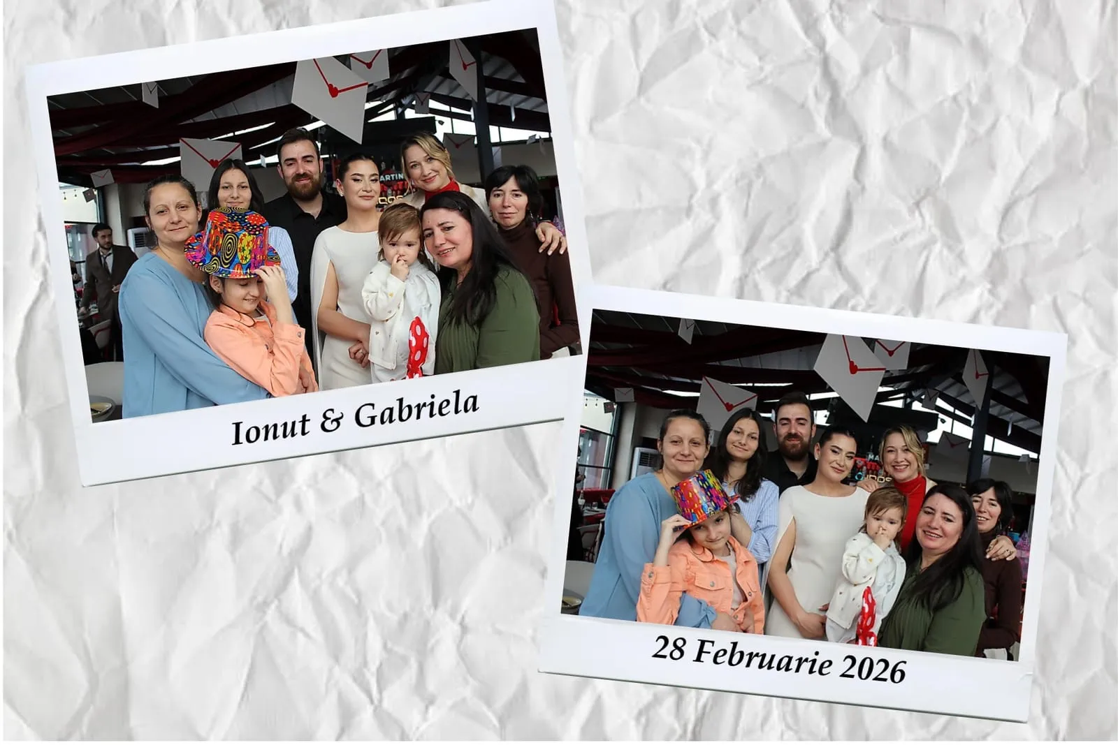 Colaj de fotografii printat pe loc la eveniment