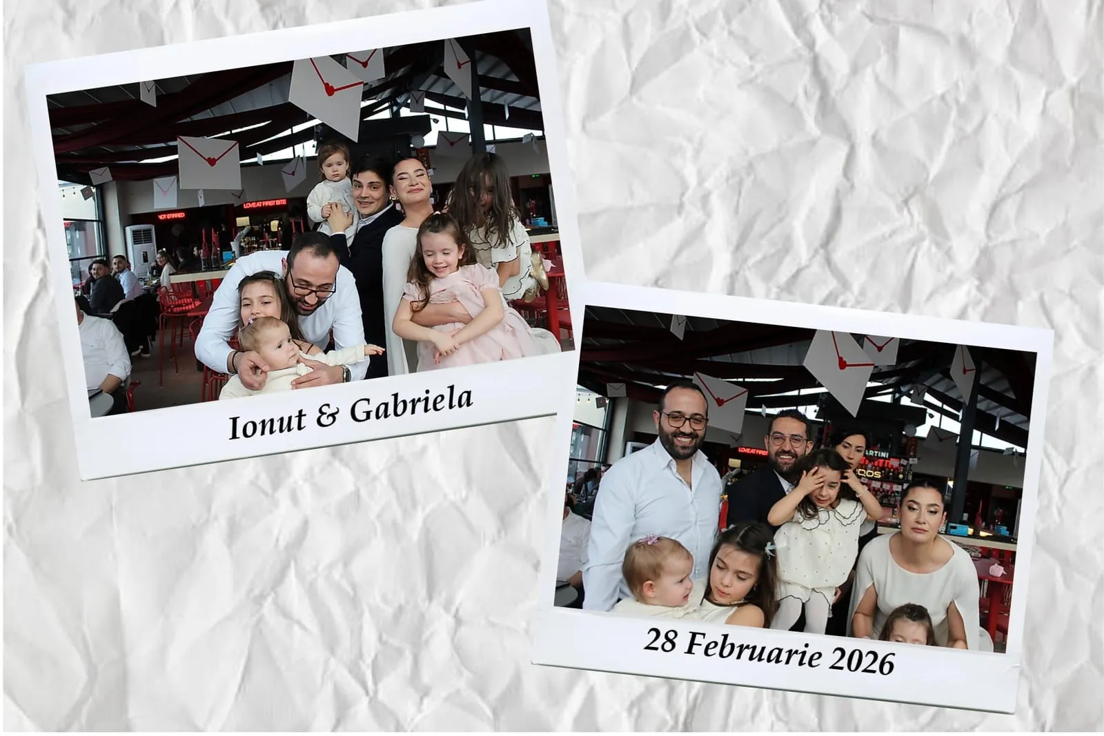 Colaj de fotografii printat pe loc la eveniment