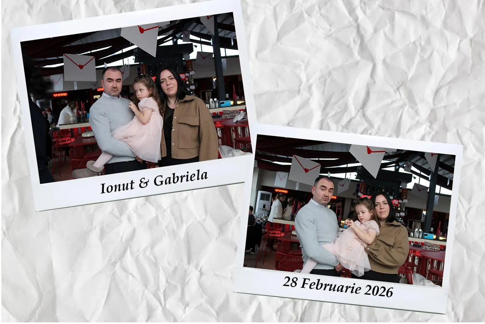 Colaj de fotografii printat pe loc la eveniment