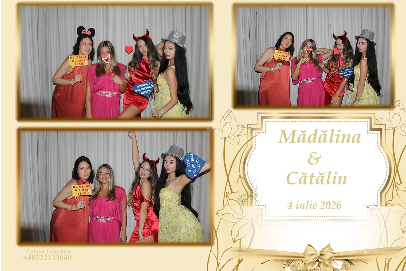 Colaj de fotografii printat pe loc la eveniment