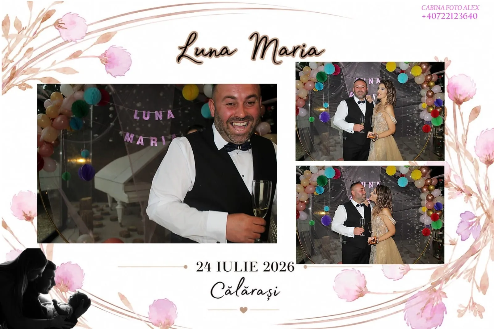 Colaj de fotografii printat pe loc la eveniment