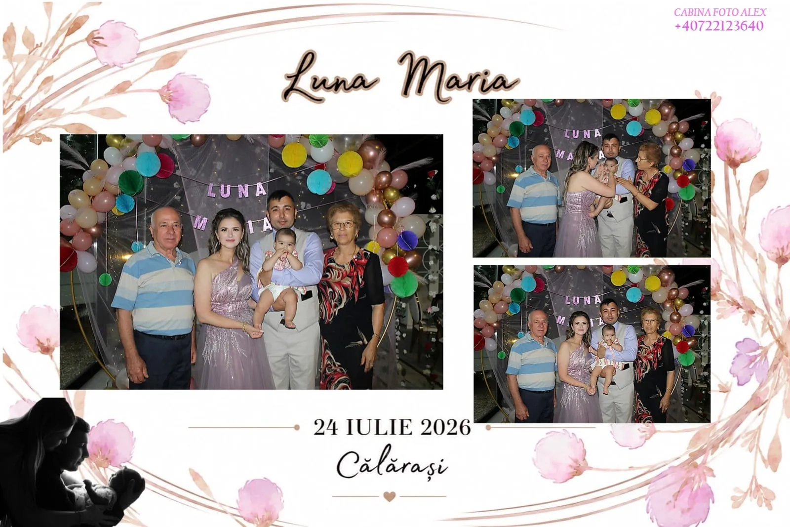 Colaj de fotografii printat pe loc la eveniment