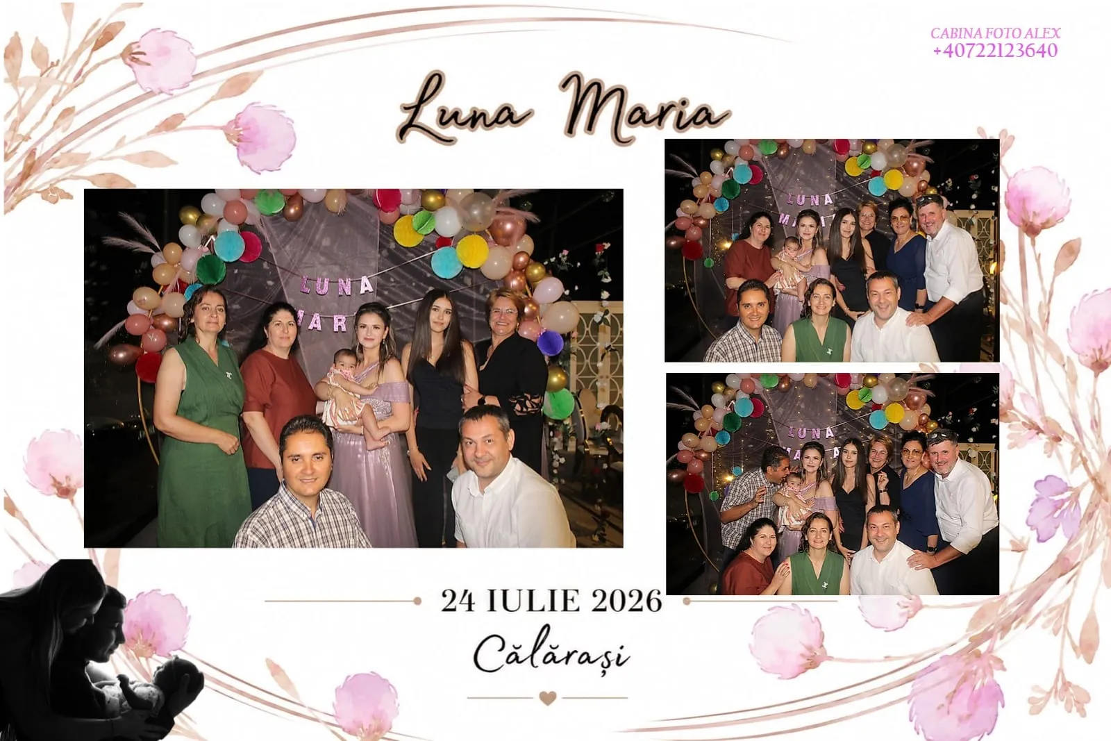 Colaj de fotografii printat pe loc la eveniment