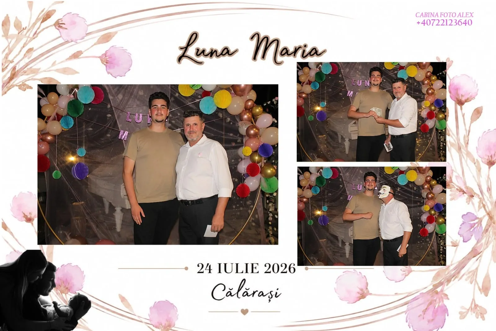 Colaj de fotografii printat pe loc la eveniment